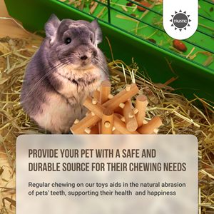 Sinh Thái Thân Thiện Với Tự Nhiên Bằng Gỗ Thỏ Chew Đồ Chơi Bền Tương Tác Động Vật Nhỏ Chơi Đồ Chơi Với An Toàn Không Độc Hại Cho Vật Nuôi - Product Image 5