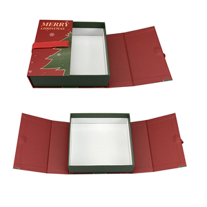 Scatola di Lusso Rigida in Carta Eco-Friendly per Imballaggio con Logo Personalizzato Chiusura Magnetica a Doppia Anta e Nastro per Regalo di Natale - Product Image 4
