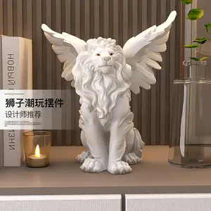 Nordic lion crafts decoration light luxury porch living room TV cabinet wine cabinet table decoration