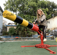 EASYFUN Jeu gonflable personnalisé Wipeout Bike Riding Mechanical Meltdown pour parc de trampolines, défi sportif Sweeper