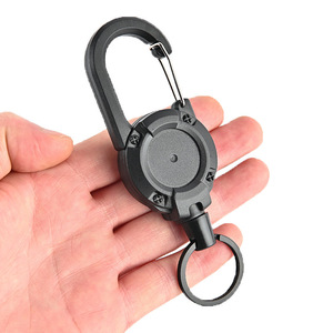 Telescopic Carabiner Zinc Alloy Retractable Lanyard Outdoor Fishing Keychain Portable Anti Loss U Shape Buckle - Product Image 3