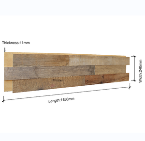 แผงติดผนังทำจากไม้เนื้อแข็งสไตล์ย้อนยุคสำหรับบ้านโรงแรมวิลล่าการตกแต่งภายในด้วยแผ่นไม้เก่า - Product Image 3