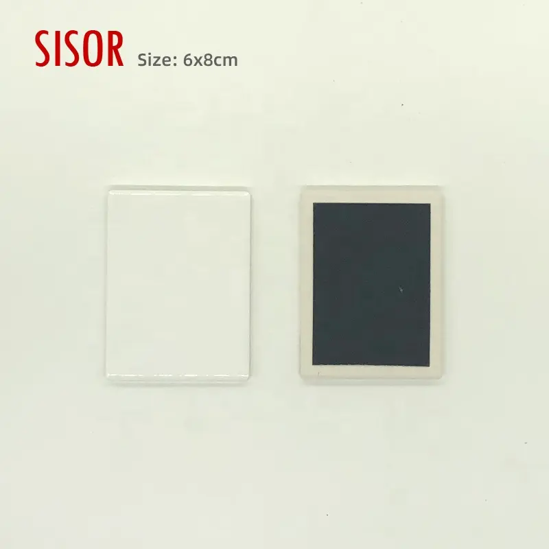 Imanes de cerámica en blanco para sublimación rectangular DIY, recuerdos con logotipo personalizado, regalos, imanes de nevera con impresión UV para otoño