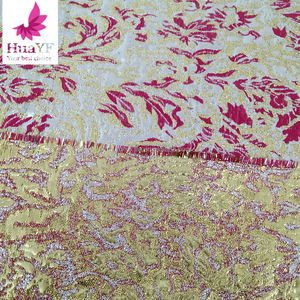 XK430ブルーメタリックジャカードブロケード生地100% ポリエステル生地ドレス衣服用3Dパターンジャカード - Product Image 4