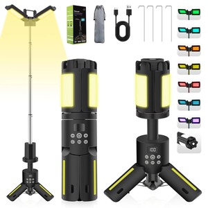 Lámpara de Camping LED Recargable de 10050mAh para Exteriores, Senderismo y Pesca, 6000 LM Súper Brillante, Magnética, Giratoria y Telescópica - Product Image 1