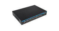 Switch de Red No Administrado de 24 Puertos 10/100/1000m con Carcasa de Hierro para Montaje en Rack