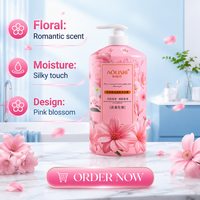 Gel Mandi Wangi Bunga Pembersih Lembut Ekstrak Tumbuhan Menutrisi Kulit Lembut Halus Bercahaya Perawatan Melembapkan 500ml