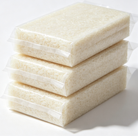 Sac d'emballage sous vide en briques de riz de qualité alimentaire, pochette composite en plastique sous vide pour céréales, riz, haricots, avec logo personnalisé imprimé