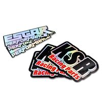 Pegatinas personalizadas con protección UV, pegatinas impermeables troqueladas, diseños de estilos mixtos, Material adhesivo de PVC impreso personalizado