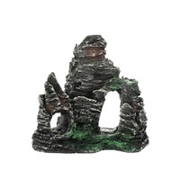 Décoration de paysage d'aquarium en résine, rocaille, montagne, petite décoration réaliste pour la maison, artisanat, cachette pour poissons et crevettes, ornement extérieur