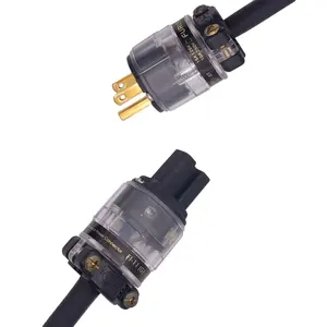 High Quality Warranty 1 year 12AWG Silver Plated Bare Copper Hifi Power cord EU US JP DE socket