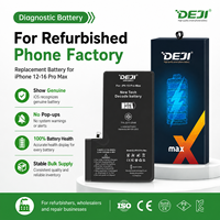 Batería de Diagnóstico DEJI 0 Ciclos para iPhone 12 13 14 15 16 Pro Max, Reemplazo de Batería con Estado de Salud