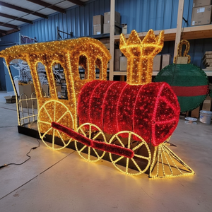 Luces Decorativas LED 3D con Forma de Tren, Impermeables IP65, Instalaciones de Iluminación para Parques al Aire Libre, Monumentos Urbanos, para Navidad - Product Image 1