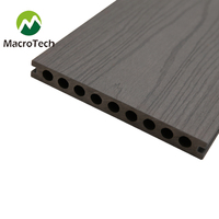 Lantai Luar Ruangan WPC (Wood Plastic Composite) Modern dengan Tekstur Kayu Sikat dan Sistem Interlocking