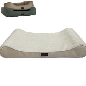 Lits orthopédiques pour chiens <span class=keywords><strong>ETRIP</strong></span> PET, luxe, modernes, classiques, lavables, blancs, pour chiens de grande et moyenne taille, housse amovible, durables et écologiques - Product Image 1