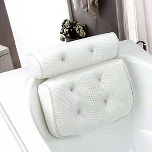 Bantal Bak Mandi Spa Jaring 3D, Bantal dengan Cangkir Hisap Nyaman Bak Mandi 2020