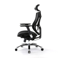 Chaise de bureau de direction ergonomique de luxe avec dossier en maille et support lombaire, pivotante, pour ordinateur et mobilier de bureau