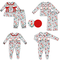 Puresun meisjes casual Koreaanse stijl gebreide op maat gemaakte rode geruite strik kerstkledingset kinderpakjes