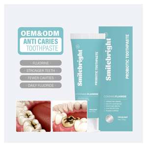 Formula personalizzata OEM Anti cavità dentifricio-opzioni fluoruro o Non fluoro, tubi 5000 MOQ, certificato <span class=keywords><strong>Fda</strong></span> - Product Image 1