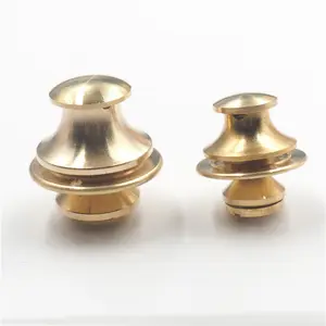 Solid Brass Spring Buckle Case Metal Insert Lock Round Head Decorate DIY Leather Craft Hardware For Handbag