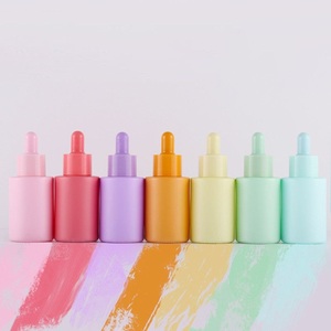 Trong kho màu 30 ml màu hồng màu xanh hổ phách Chai Thủy Tinh Nhỏ GiọT 30 ml thủy tinh huyết thanh Chai nhỏ giọt tinh dầu Chai nhỏ giọt - Product Image 2