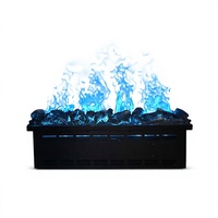 Cheminée électrique à vapeur froide 100 cm avec application TUYA, effet flamme, pour décoration intérieure moderne, insert de salon, avec ensemble de bûches
