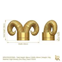 Alpine Ram Zamac Perfume Cap Helical Horn Swirl Bovine Lambent Finish Rendering-to-Real Custom OEM No Stock