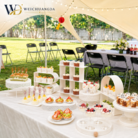 Présentoir de table pour desserts style crème, support décoratif pour gâteaux d'anniversaire et mariages, plateau à pâtisserie en fer forgé pour buffet froid et pause thé, Chine