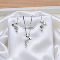 Pendientes de Plata S925 con Estrella de Cinco Puntas Electrochapada, Personalizados, con Bandeja Vacía para Perlas, Accesorios de Joyería DIY para Mujer