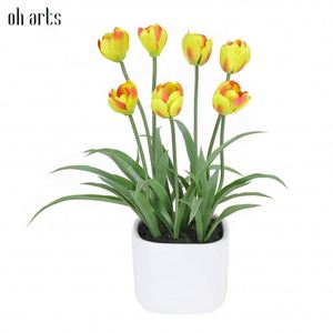 Oh Arts, Oferta Especial, Flores de Tulipán Artificiales, Decoración para el Hogar, en Maceta, para Navidad, Graduación, Halloween, Año Nuevo, Pascua, Fines Decorativos - Product Image 2