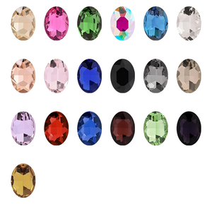 Cristal elíptico de vidrio, diamante de forma irregular con base puntiaguda, para decoración de carcasas de teléfono, accesorios para el cabello y material de diamante. - Product Image 2