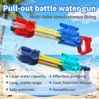 Canon à eau en plastique à 5 trous pour enfants et adultes, portée de 5 à 10 m, idéal pour les combats aquatiques à la plage