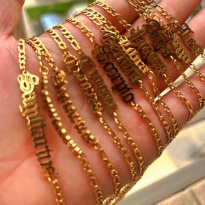 Joyería de moda de acero inoxidable para <span class=keywords><strong>mujer</strong></span>, tobillera con signo del horóscopo, tobillera del zodiaco chapada en oro ajustable al por mayor de alta calidad - Product Image 3