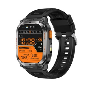 Qx18 Vòng đeo tay thông minh đồng hồ GPS cho Bluetooth cuộc gọi bằng giọng nói trợ lý thể thao giám sát sức khỏe ban nhạc nhựa vuông thạch anh phong trào - Product Image 6