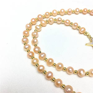 Collar de Perlas Naturales de Doble Capa, Lujoso y a la Moda para Mujer, 6-7mm, Gargantilla con Lazo, Accesorios de Moda, Venta al Por Mayor - Product Image 4