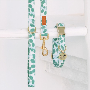 <span class=keywords><strong>Collar</strong></span> y correa de cuero con estampado de flores, hebilla de Metal de lujo, para perro - Product Image 5