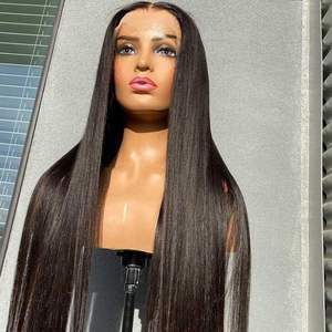 Nhà cung cấp tóc Ấn Độ nguyên chất không cần keo, tóc giả full closure 360 độ, chất liệu ren HD, dành cho phụ nữ da đen, tóc thẳng dài, nhà cung cấp tóc giả ren phía trước - Product Image 1