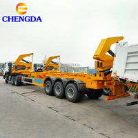 Remorque neuve de 20 pieds et 40 pieds avec grue pour conteneur, camion à benne latérale de 37 tonnes avec grue