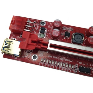 Nueva Tarjeta Riser V013-pro con Indicador LED de Temperatura, 10 Capacitores, Tarjeta Riser PCIE V013 Pro X1 X16 a Conector de Alimentación de 6 Pines - Product Image 3