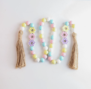 Guirnalda de Cuentas de Madera con Diseño Floral Colorido para Decoración de Primavera y Pascua, Suministros para Decoración Rústica de Fiestas en Casa de Campo, Venta al Por Mayor DAMAI - Product Image 2