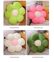 Coussin en peluche en forme de fleur mignon, coussin décoratif doux, coussin d'appoint coloré pour la chambre des enfants, le canapé, le lit, la décoration de la maison