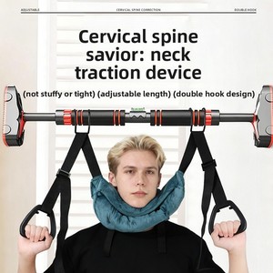 Cinghia di Trazione <span class=keywords><strong>per</strong></span> Colonna Cervicale, <span class=keywords><strong>Barra</strong></span> Sospesa Professionale <span class=keywords><strong>per</strong></span> il Collo, Trazione a Sospensione Regolabile in Nylon con Doppio Gancio <span class=keywords><strong>per</strong></span> Uso Domestico e <span class=keywords><strong>Esterno</strong></span> - Product Image 5