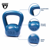 Kettlebell en fonte HUISHENG antidérapant pour la musculation à domicile et l'entraînement physique