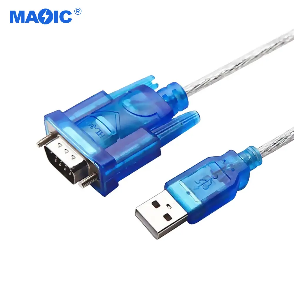 Factory Directly Price 0.8M USB2.0 To DB9 Male Serial Cable, USB RS232 Cable With CD Driver