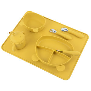 Assiette en Silicone personnalisée de noël pour enfant et bébé, Set de Table imperméable et antidérapant - Product Image 1