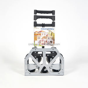 Portable 4 roues en aluminium chromé chariot Durable pliable chariot de Transport à main chariot pliant bagages Cargo Shopping - Product Image 5