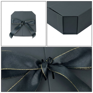 Luxury Matte <b>Black</b> Magnetic Embossed Matt Lamination Recycled Materials Handmade Makeup Skincare Rigid Cardboard Paper <b>Box</b> - Product Image 2