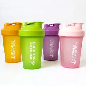 400ml Food Grade Pp Plastic Protein Smoothie Shake Bottles With Mixing Ball