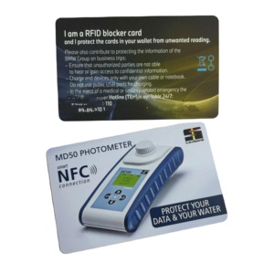 Carte RFID haute technologie 13,56 MHz en PVC, étiquette de blocage de signal NFC, protection anti-scan pour la sécurité des informations bancaires, impression - Product Image 1