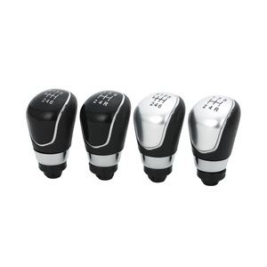 Ford Focus Gear <b>Shift</b> <b>Knob</b> Black Silver Leather 5 6 Speed Manual Ergonomic Car Accessory - Product Image 1